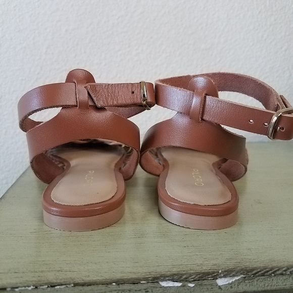 Pilcro Woven Leather Ankle Strap Sandals - Picture 6 of 9